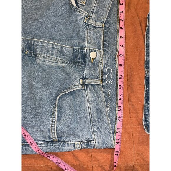 Cos Straight Leg High Rise Blue Denim Jeans Mens Size 32/32 - Picture 7 of 12
